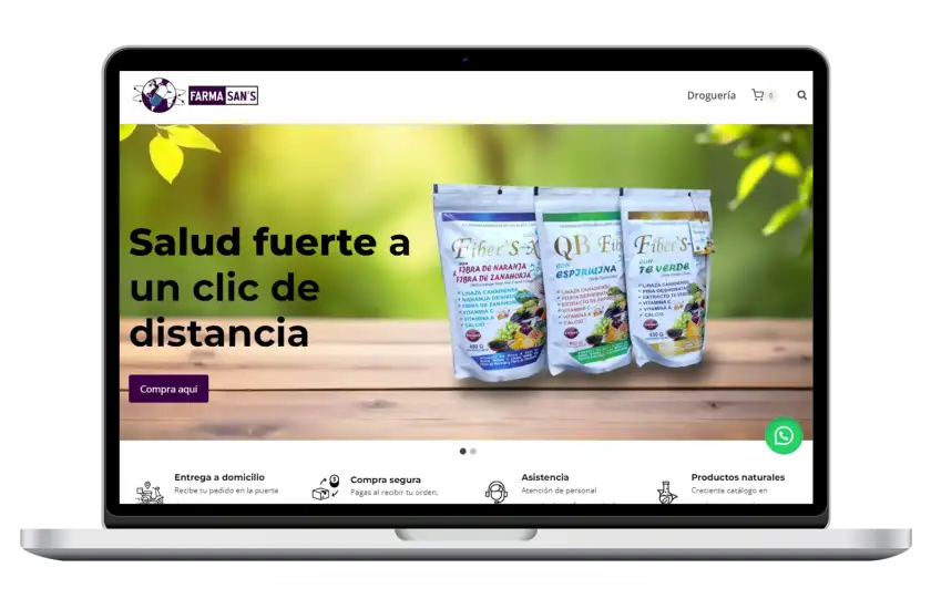 Laptop mostrando página web